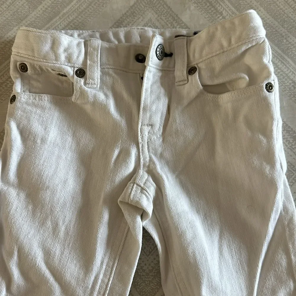 Ralph Lauren Boys Bowery Skinny White Jeans - Size 4/4T